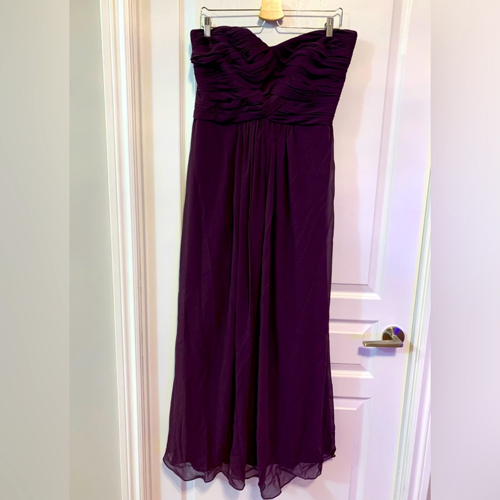 Monique Lhuillier strapless special occasion bridal evening dress size 12